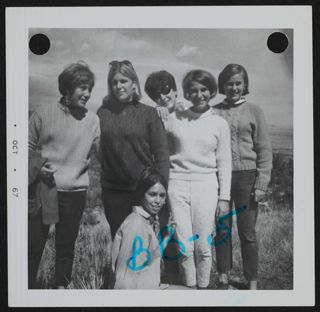 Six Beta Gamma Chapter Members at Flagstaff Mountain Photograph, October 1967