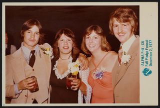 Group of Four at Fall Pledge Formal Photograph, December 2, 1977