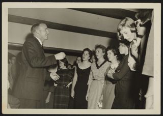Beta Gamma Chapter Members at a Dad's Weekend Party Photograph, November 1959