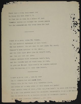 There Was a Young Lady Named Lou Poem