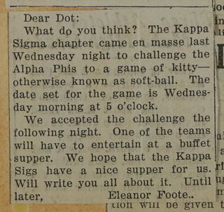 Dear Dot: What Do You Think? Newspaper Clipping, c. 1924-1932