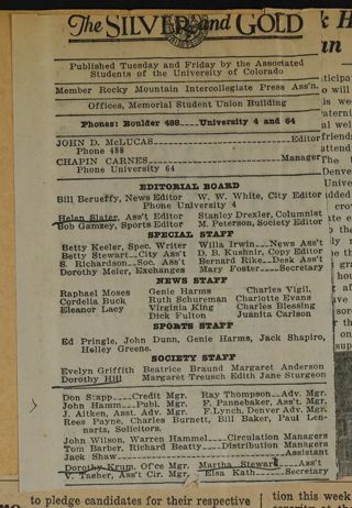 The Silver and Gold Newspaper Clipping 2, c. 1924-1932