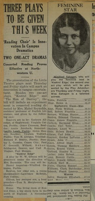 Three Plays to Be Given This Week Newspaper Clipping, c. 1924-1932
