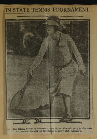 In State Tennis Tournament Newspaper Clipping, c. 1924-1932