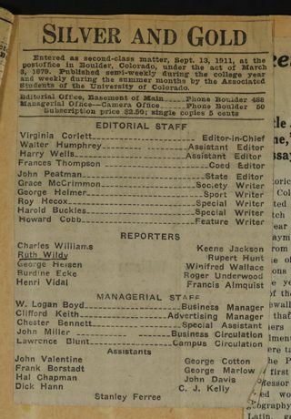 Silver and Gold Newspaper Clipping 1, c. 1924-1932