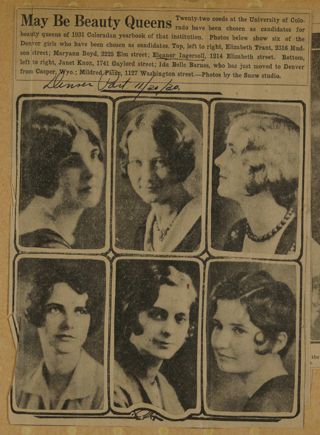 May Be Beauty Queens Newspaper Clipping, November 24, 1930