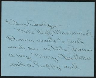Ruth Woods to Carolyn Card