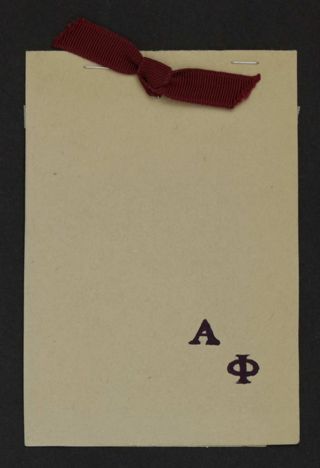 Beta Gamma of Alpha Phi Initiation Banquet Program, March 11, 1944
