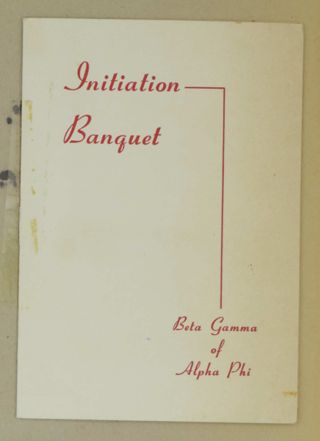 Beta Gamma of Alpha Phi Initiation Banquet Program, March 8, 1964