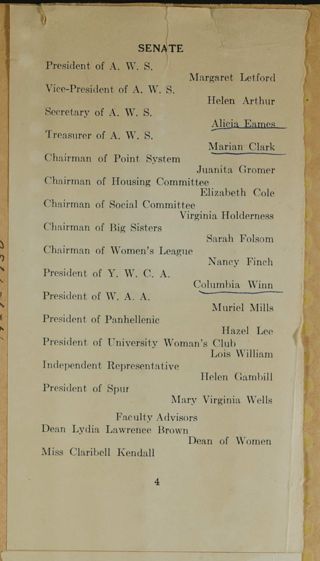 Senate 1, c. 1924-1932