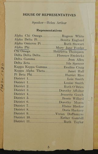 House of Representatives, c. 1924-1932