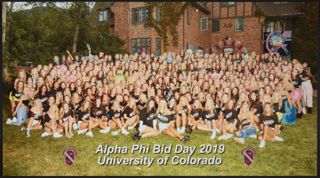 Beta Gamma Chapter Bid Day Group Photograph 1, 2019