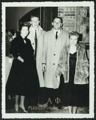 Two Beta Gamma Chapter Members With Their Dates Photograph, December 1956