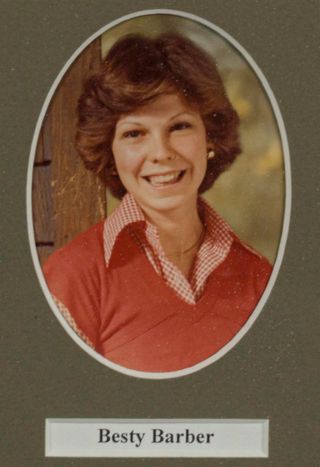 Beta Tau Chapter Composite Detail, Betsy Barber, 1977-1978