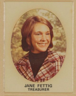 Beta Tau Chapter Composite Detail, Jane Fettig, 1974-1975