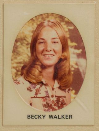 Beta Tau Chapter Composite Detail, Becky Walker, 1974-1975