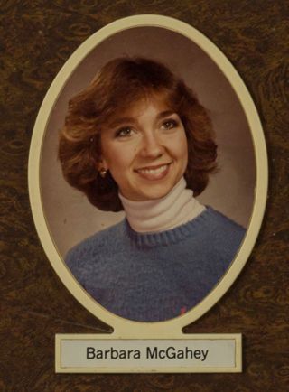 Beta Tau Chapter Composite Detail, Barbara McGahey, 1983-1984