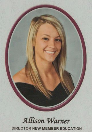 Beta Tau Chapter Composite Detail, Allison Warner, 2013-2014