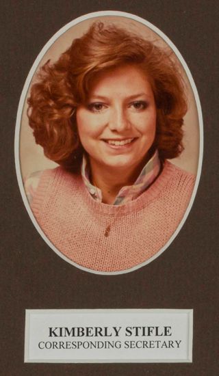 Beta Tau Chapter Composite Detail, Kimberly Stifle, 1985-1986