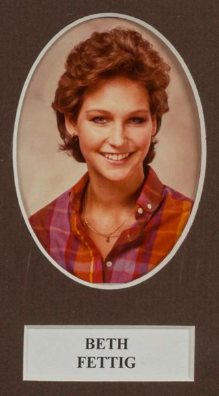 Beta Tau Chapter Composite Detail, Beth Fettig, 1985-1986
