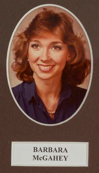 Beta Tau Chapter Composite Detail, Barbara McGahey, 1985-1986