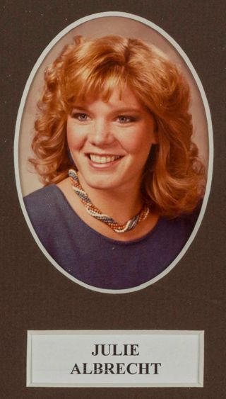 Beta Tau Chapter Composite Detail, Julie Albrecht, 1985-1986