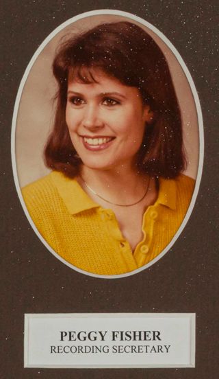 Beta Tau Chapter Composite Detail, Peggy Fisher, 1985-1986