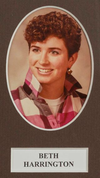 Beta Tau Chapter Composite Detail, Beth Harrington, 1985-1986