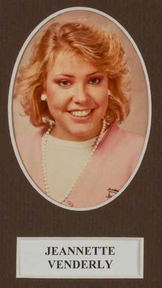 Beta Tau Chapter Composite Detail, Jeannette Venderly, 1985-1986