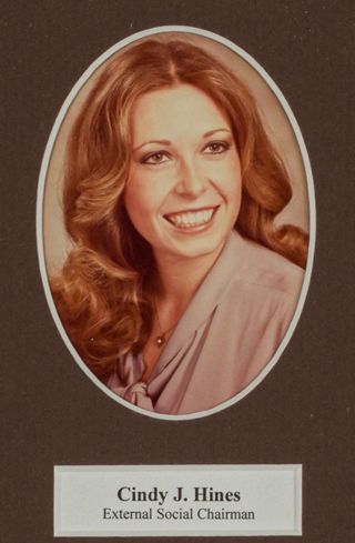 Beta Tau Chapter Composite Detail, Cindy J. Hines, 1981-1982