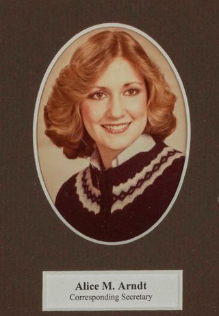 Beta Tau Chapter Composite Detail, Alice M. Arndt, 1981-1982