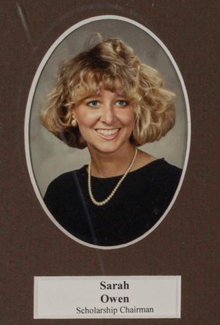 Beta Tau Chapter Composite Detail, Sarah Owen, 1987-1988