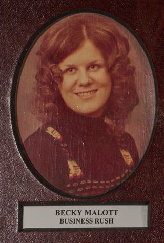 Beta Tau Chapter Composite Detail, Becky Malott, 1972-1973