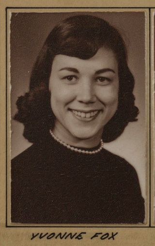 Beta Tau Chapter Composite Detail, Yvonne Fox, 1956