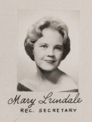 Gamma Phi Chapter Composite Detail, Mary Lundale, 1961-1962