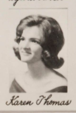 Gamma Phi Chapter Composite Detail, Karen Thomas, 1963-1964