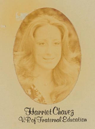 Beta Epsilon Chapter Composite Detail, Harriet Chavez, 1974-1975