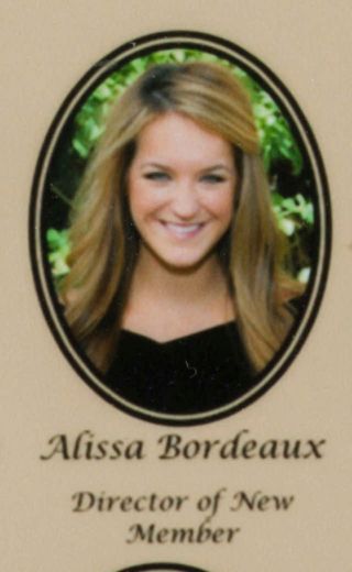 Beta Epsilon Chapter Composite Detail, Alissa Bordeaux, 2009-2010