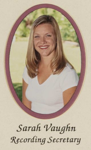 Beta Epsilon Chapter Composite Detail, Sarah Vaughn, 2000-2001