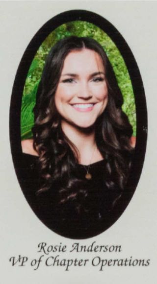 Beta Epsilon Chapter Composite Detail, Rosie Anderson, 2017-2018