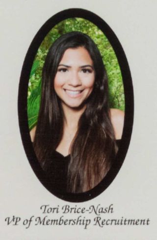 Beta Epsilon Chapter Composite Detail, Tori Brice-Nash, 2017-2018