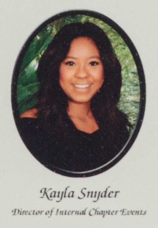 Beta Epsilon Chapter Composite Detail, Kayla Snyder, 2013-2014