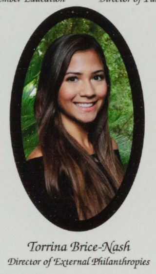 Beta Epsilon Chapter Composite Detail, Torrina Brice-Nash, 2016-2017