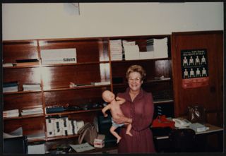 Jeanne Cooper Holding a First Aid Mannequin Photograph