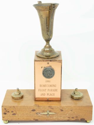 Homecoming Float Parade Second Place Trophy, 1961