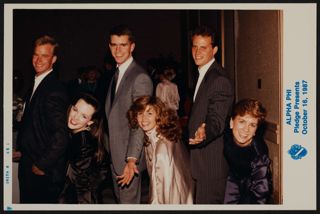 Smith, Sweeting, and Novascone With Dates at Pledge Presents Photograph, October 16, 1987