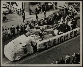 Alpha Phi Homecoming Parade Float Photograph, 1951