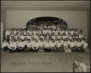 Alpha Phi Beta Epsilon Actives and New Members Photograph, 1953