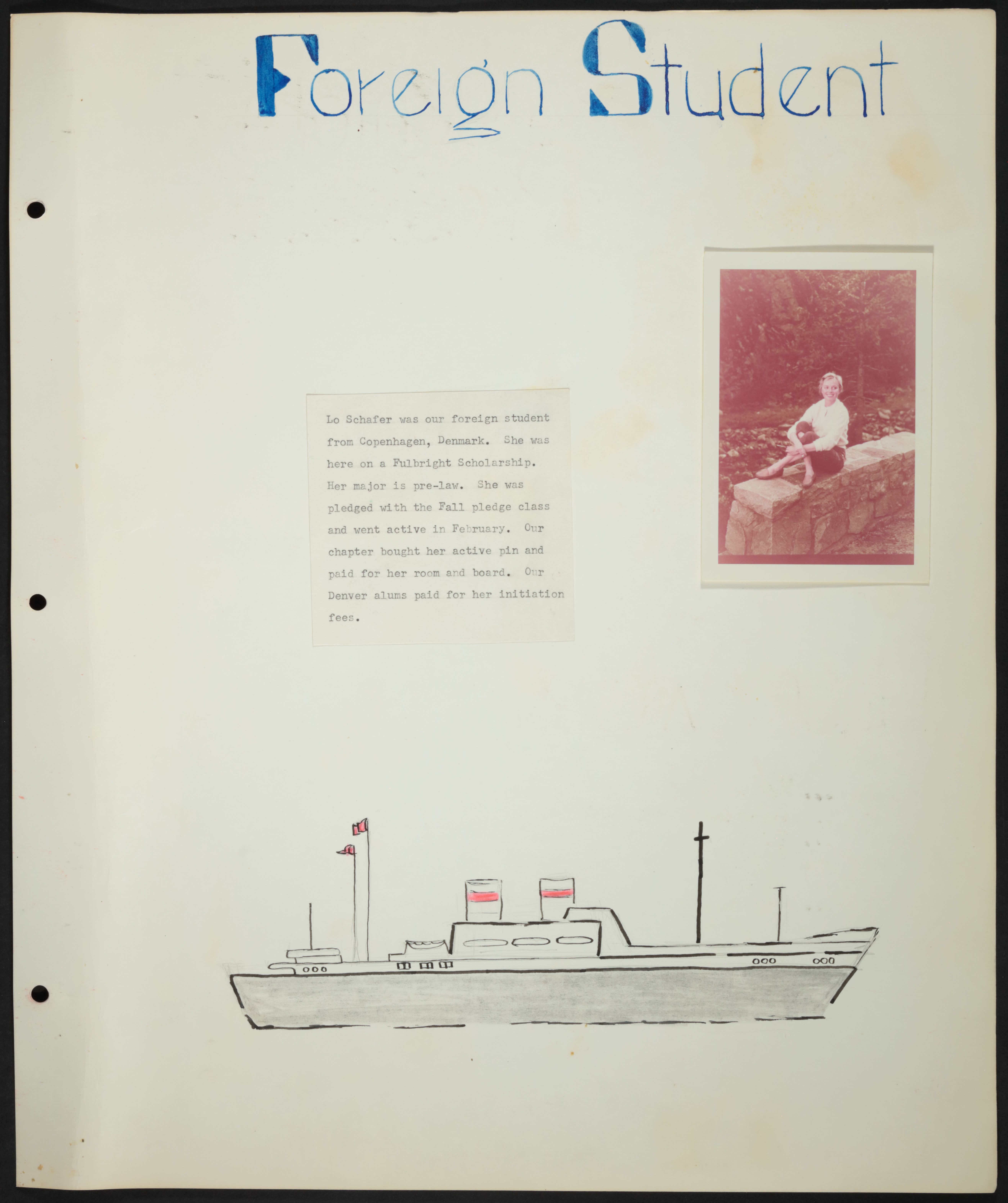 Beta Gamma Chapter Received Exchange Student From Denmark