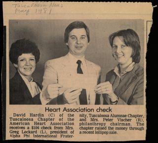 Heart Association Check Newspaper Clipping, May 1981